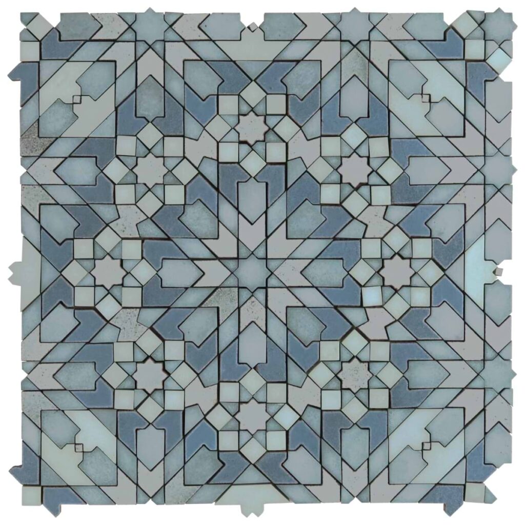 Cantico Taza Ocean Blue Mixed Finish 