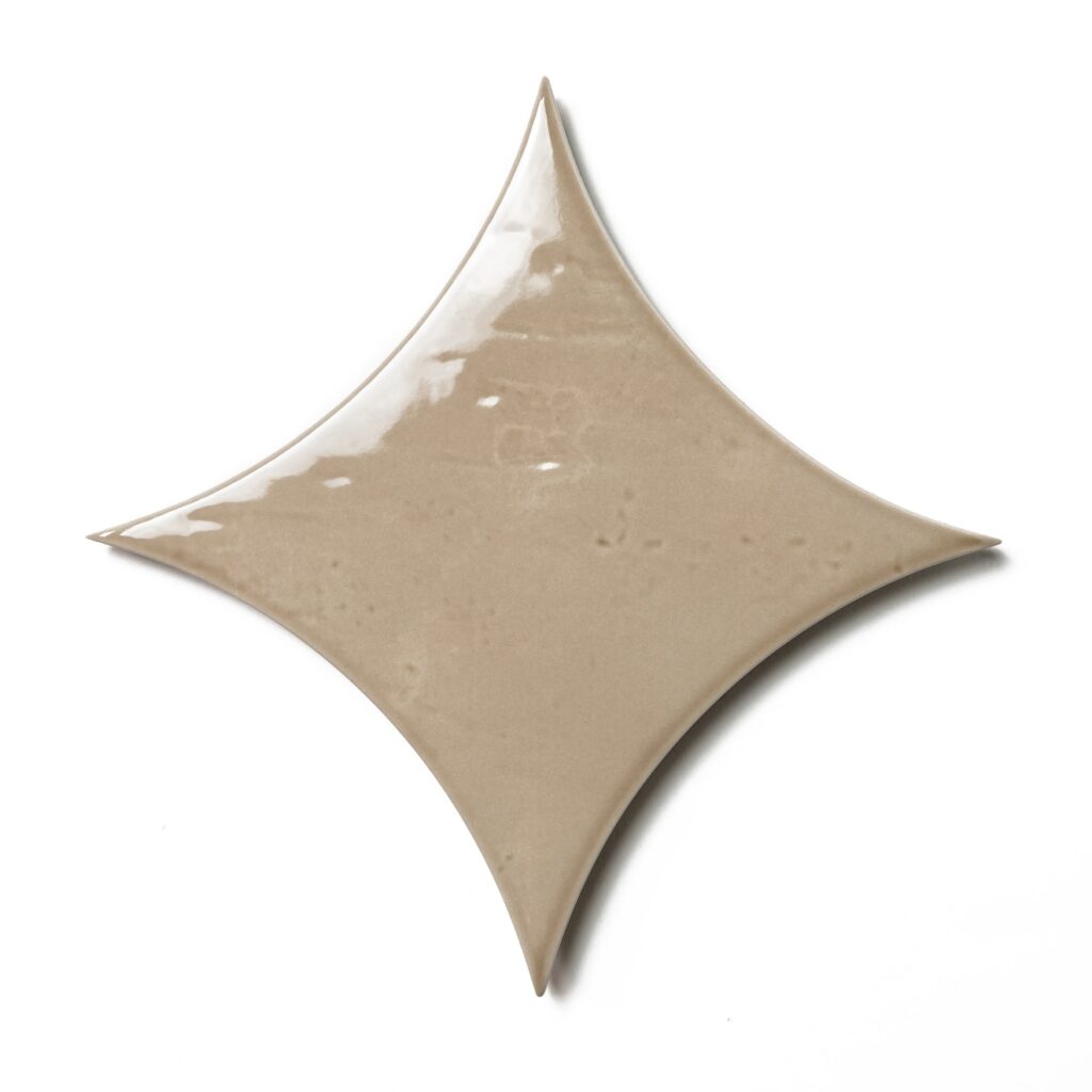 Legacy 6.5 x 6.5 Glossy Kite Porcelain Tile in Linen