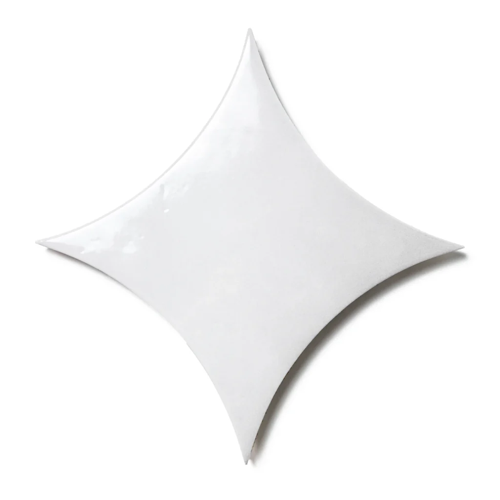 Legacy 6.5 x 6.5 Glossy Kite Porcelain Tile in Pearl
