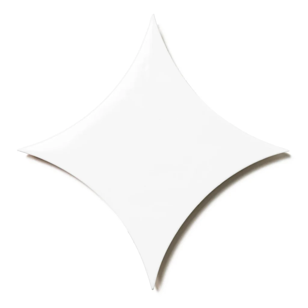 Legacy 6.5 x 6.5 Glossy Kite Porcelain Tile in White