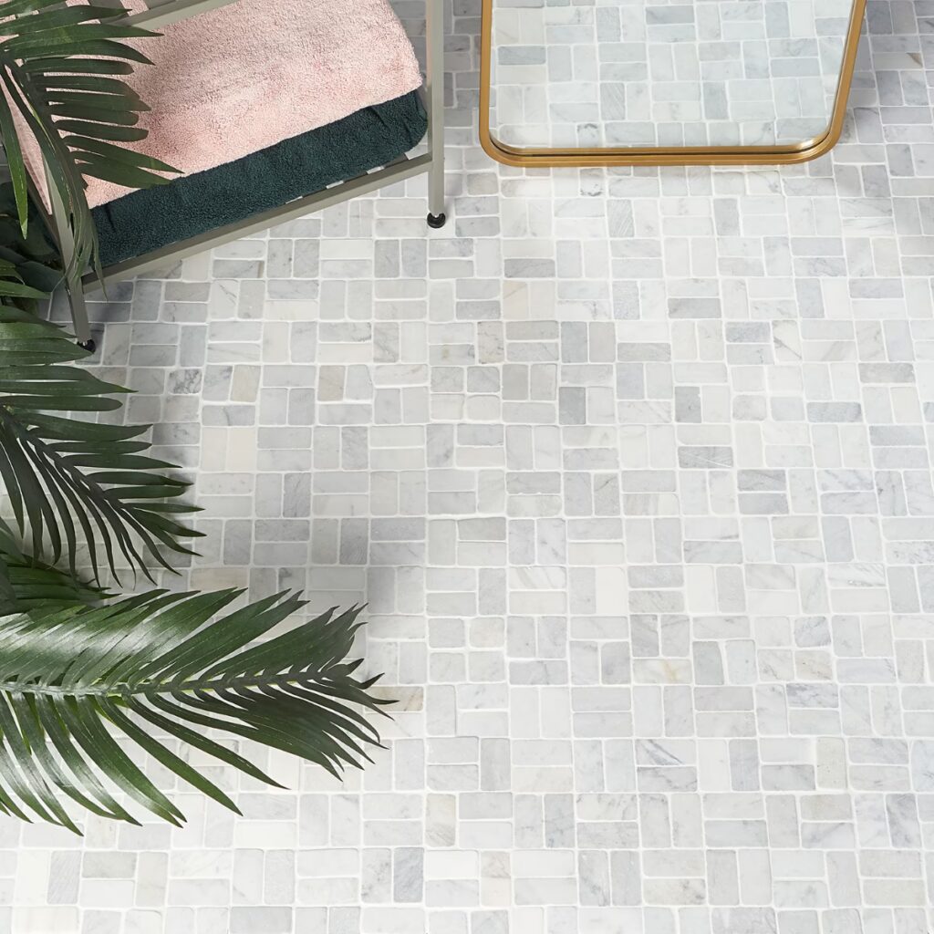 Nature Antique Carrara Mosaic Roomscene02