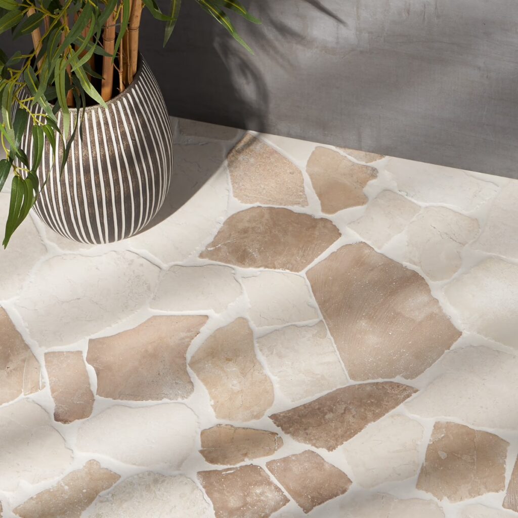 Nature Flagstone Jumbo Komodo Beige Mosaic Roomscene02