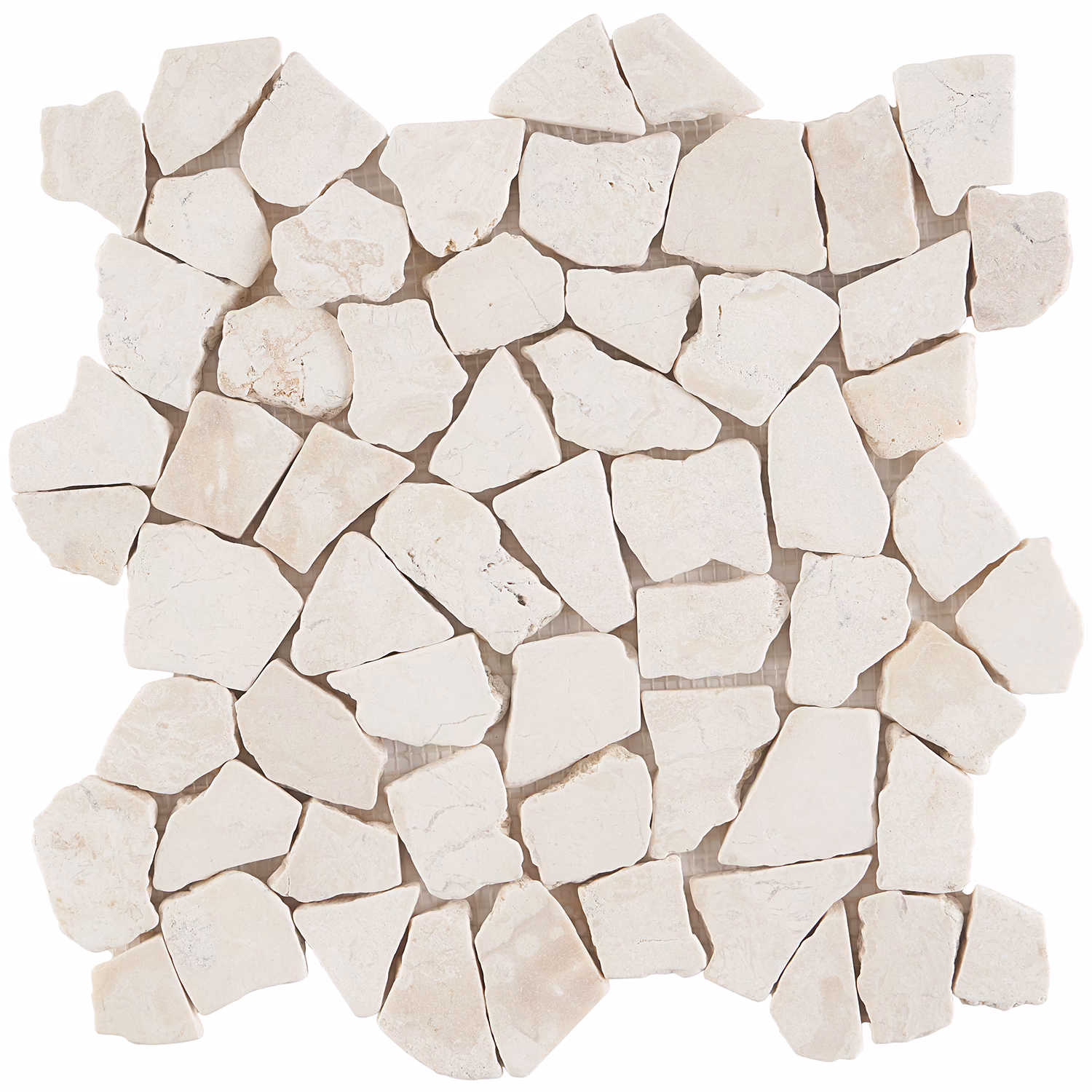 Nature Tumbled Lovina White Pebble Mosaic Tile