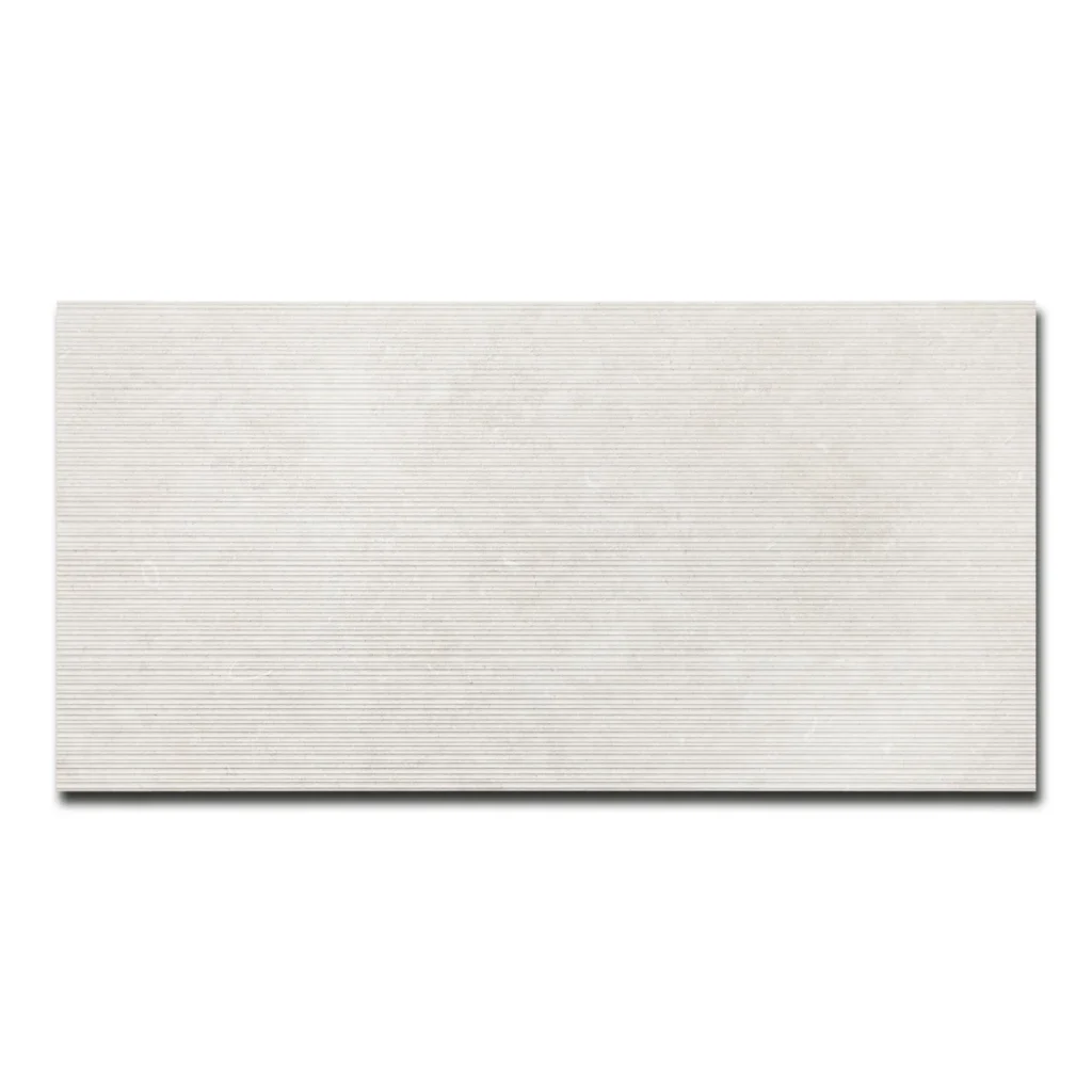 Oda 24 x 48 Soft Textured Matte Ceramic Coast Deco in Ice