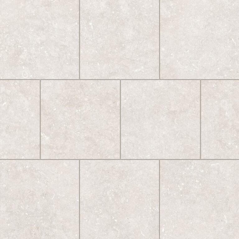 Oda 4 x 4 Soft Textured Matte Porcelain Offset Mosaic in Ice