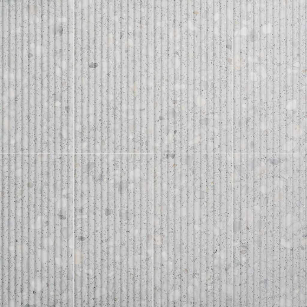Terrazzo Italy Fluted Sacra Bianco White 12X24 Layout01