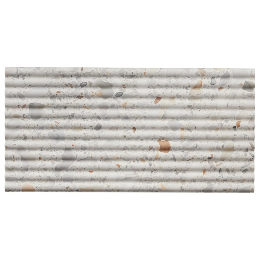 Terrazzo Italy Fluted Sacra Calacatta White 12X24