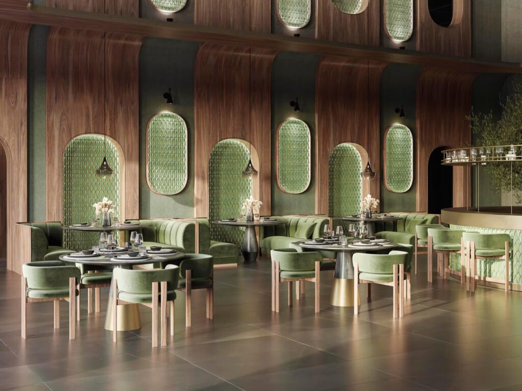 Tusk Mosaic emerald commercial setting
