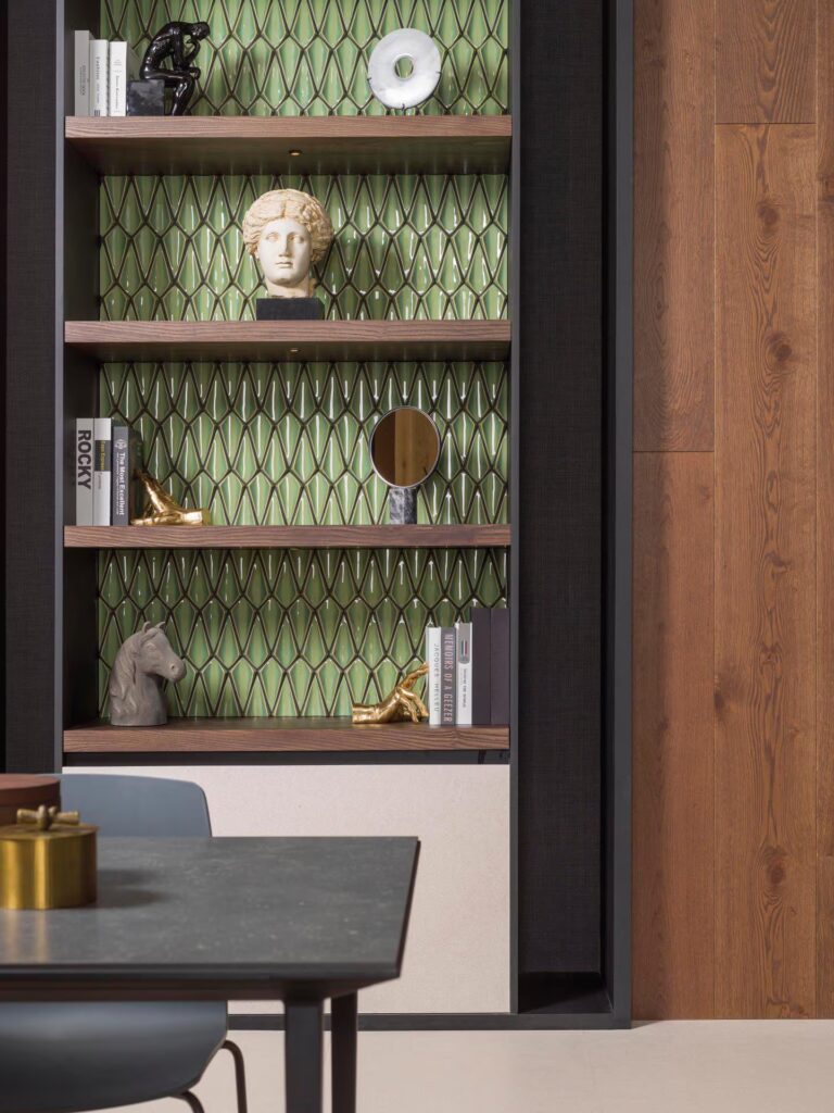Tusk Mosaic emerald wall sample