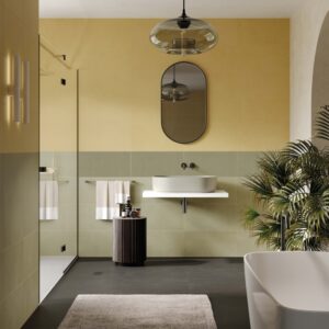 AGIO - 12X24 SLIM, MENTA, MATTE bathroom setting