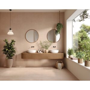 AGIO - 12X24 SLIM, VASO, MATTE bathroom setting