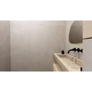 AGIO - 24X47 SLIM, FRASSINO, MATTE bathroom setting