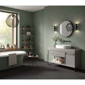 AGIO - 24X47 SLIM, LAVA, MATTE floor and wall smaple