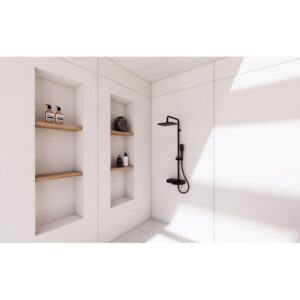 AGIO - 47X109 SLIM, BIANCO, MATTE SHower setting
