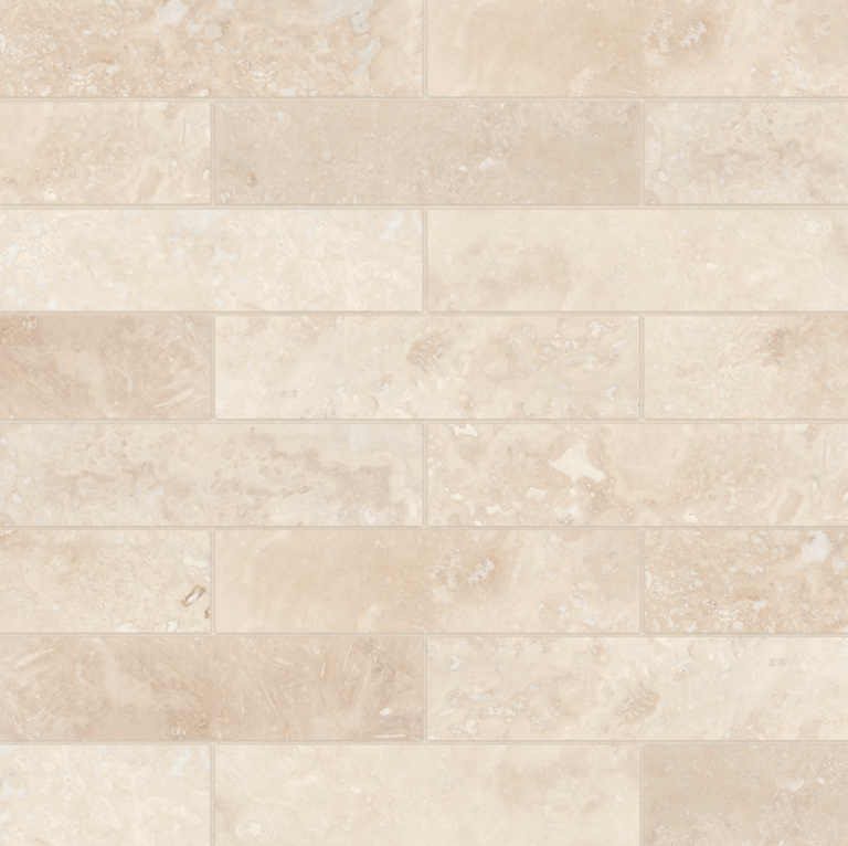 Mediterranean Ivory 3 x 12 Filled & Honed Travertine Tile