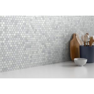 BIANCO GIOIA 0.5X1:12X12 Hex NANTES Roomscene03