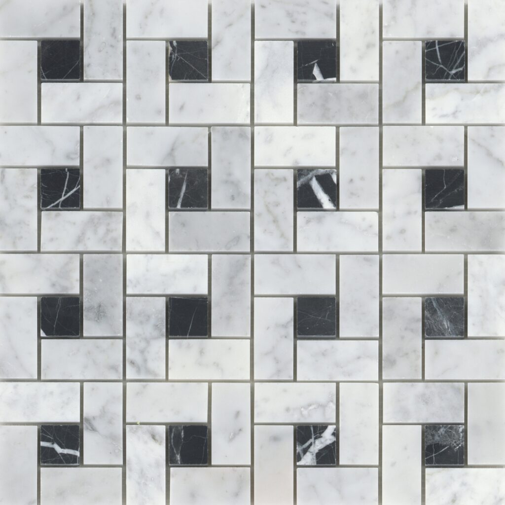BIANCO GIOIA - 0.5X1:12X12 Pinwheel NANTES
