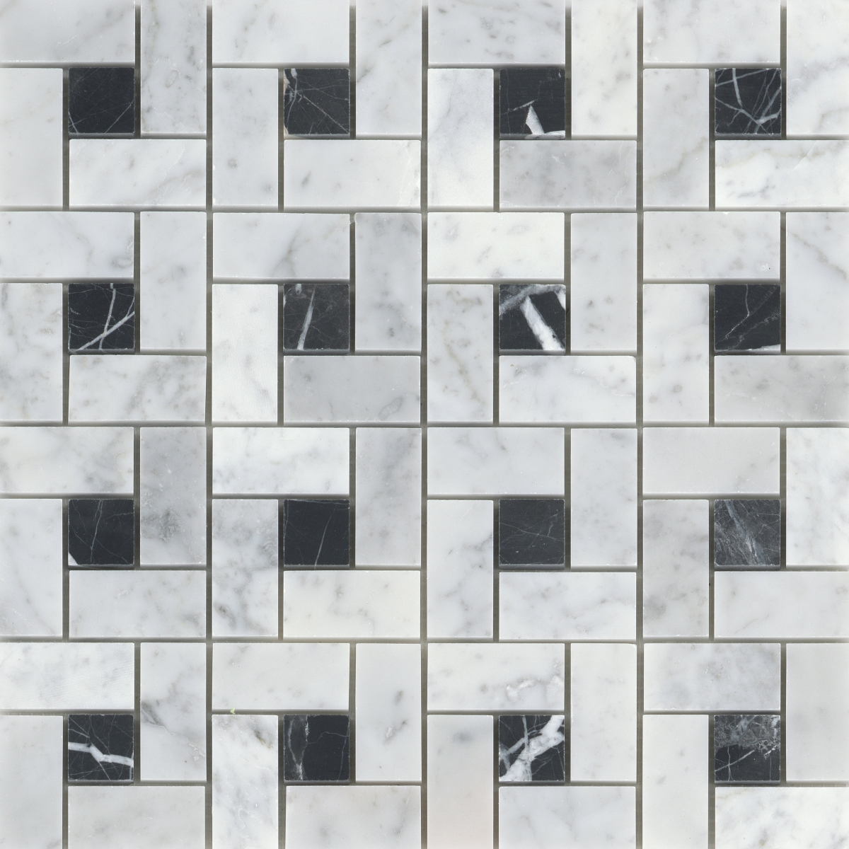 BIANCO GIOIA 0.5″ X 1″ / 12″ X 12″ Pinwheel
