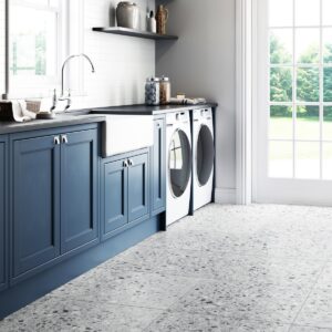 MIXT - 24X24 FLAKE, LIGHT GRAY, MATTE floor sample laundry room